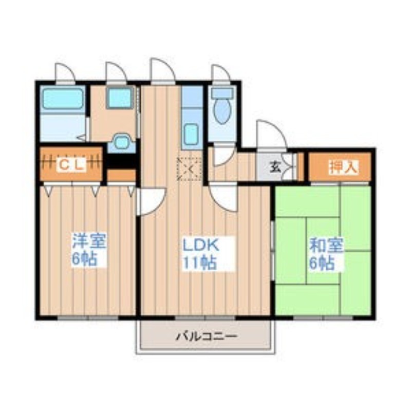 札幌市南区澄川五条のアパートの間取り