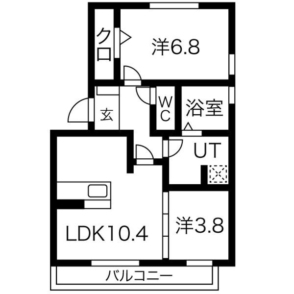 RウィステリアA棟の間取り