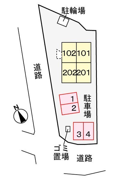 【ブライト・ノヴァＣの駐車場】