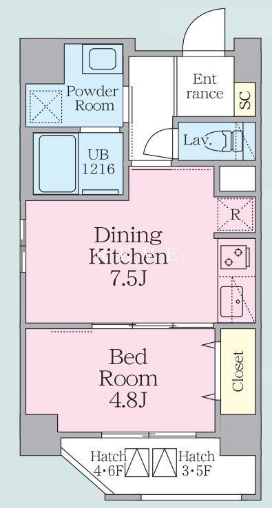 港区西麻布のマンションの間取り