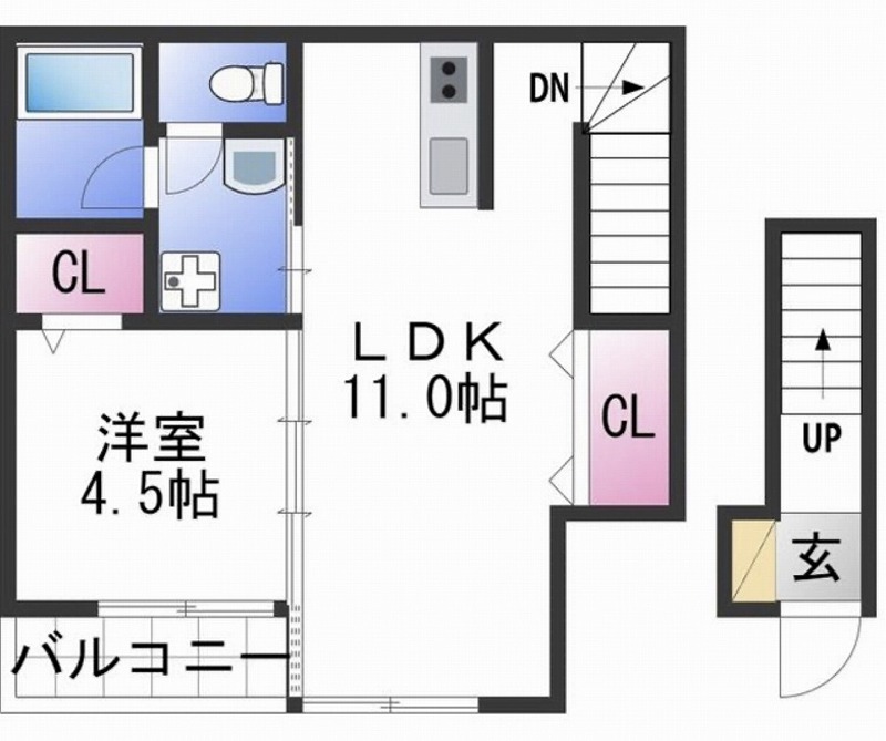 TJ船尾4の間取り