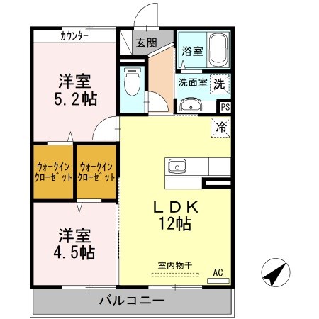 エクセレージュ彦島の間取り