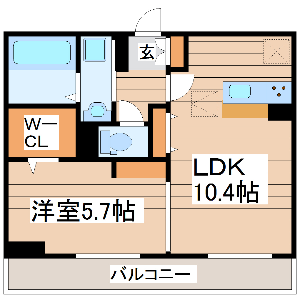 パセオプラシード　A＆Mの間取り