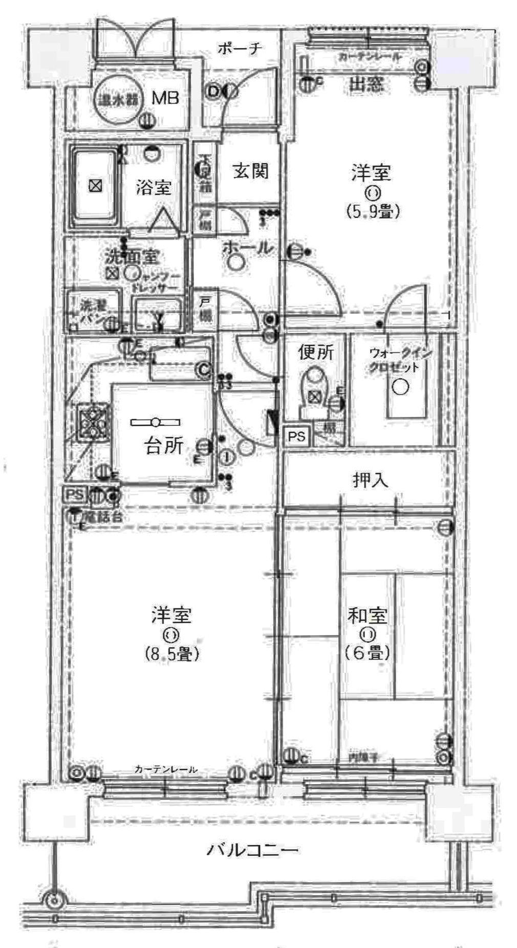 労住協千舟町ハイツの間取り