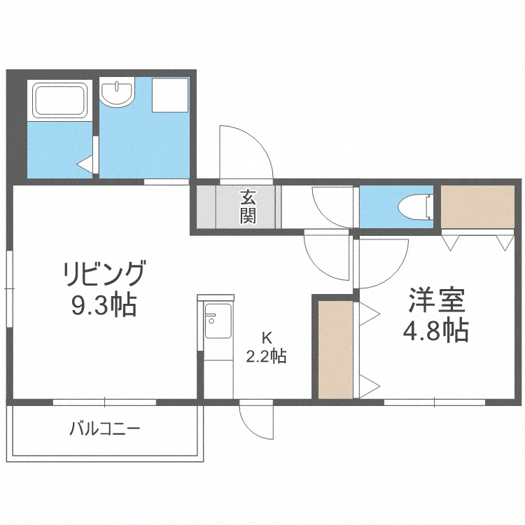プレシェルト札幌苗穂の間取り