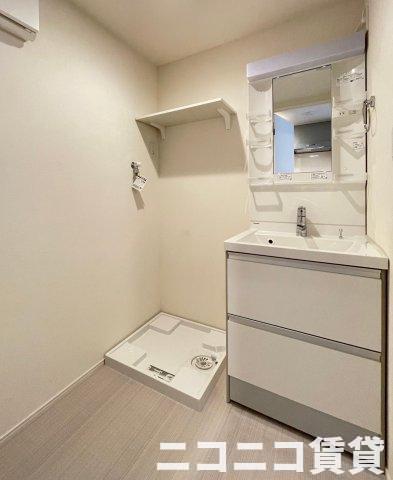 洗面設備　嬉しい独立洗面台　※モデルルーム