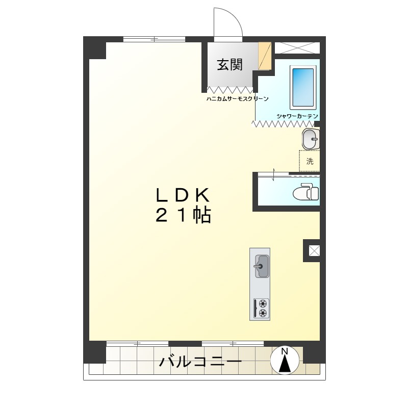 天神マンションの間取り