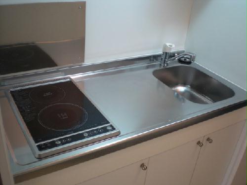 キッチン　IHヒーターと電気コンロの2口タイプ