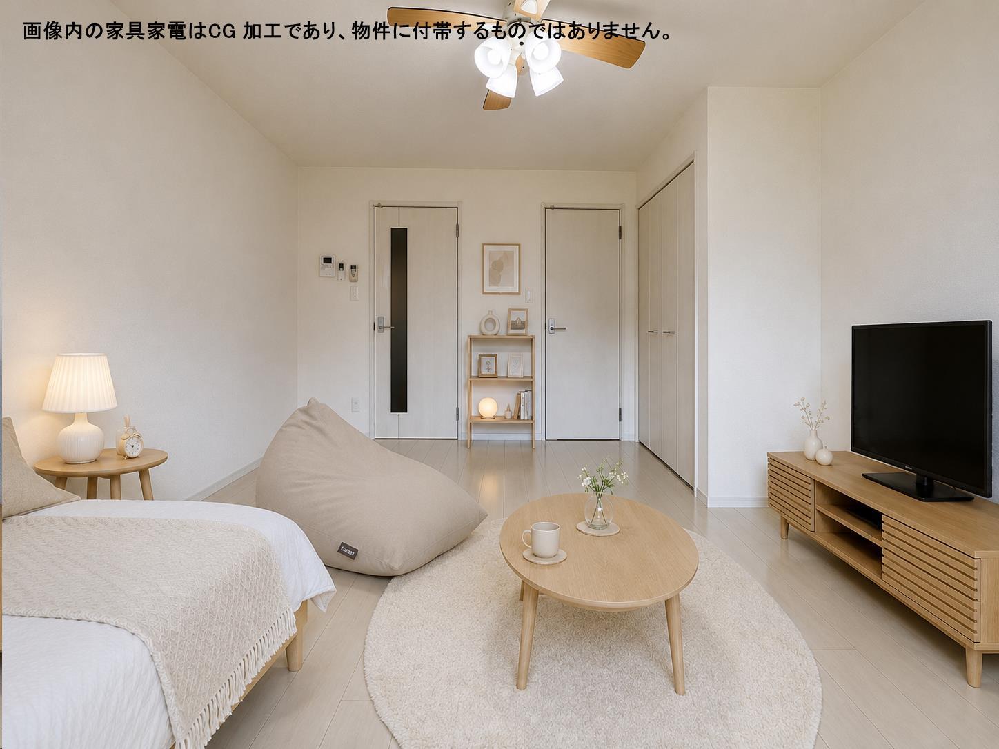 クレフラスト福祉大前IIB棟の居間写真