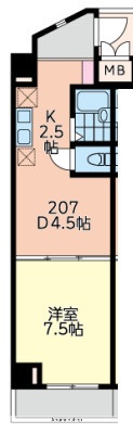 ＪＲ京浜東北線 鶴見駅 バス乗車時間：15分 最寄りバス停で下車 徒歩1分 5階建 築20年の間取り写真