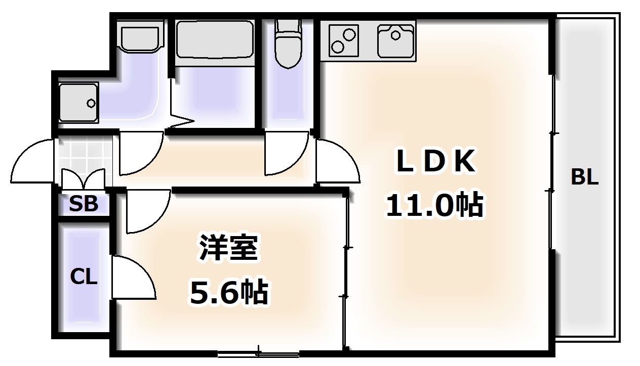 S-RESIDENCE難波VIALEの間取り写真
