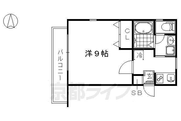 ＪＲ山陰本線 二条駅 徒歩17分 4階建 築12年の間取り写真