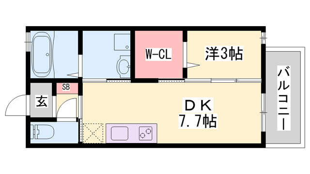 山陽電鉄本線 西新町駅 徒歩7分 2階建 築11年の間取り写真