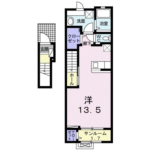 ＪＲ東北本線 南仙台駅 徒歩21分 2階建 築3年の間取り写真
