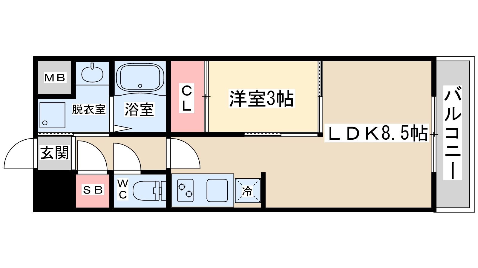 阪急京都線 十三駅 徒歩4分 11階建 築12年の間取り写真