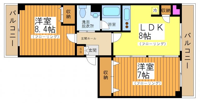 京王線 明大前駅 徒歩1分 4階建 築55年の間取り写真
