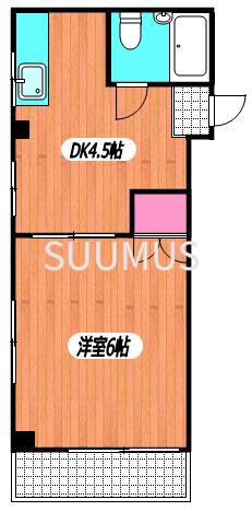 京王線 笹塚駅 徒歩8分 3階建 築42年の間取り写真