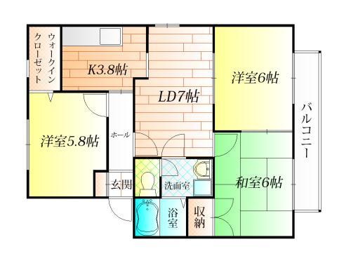 近鉄南大阪線 恵我ノ荘駅 徒歩8分 2階建 築25年の間取り写真
