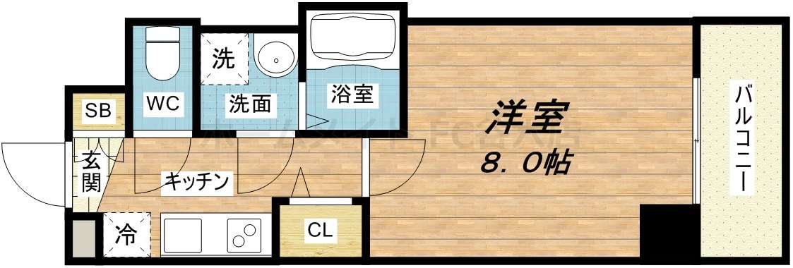 ウエンズ勝山の間取り写真