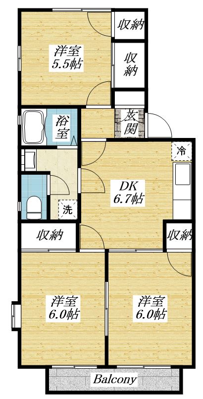 With羽衣夢firstの間取り写真