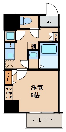 大阪市北区太融寺町のマンションの間取り