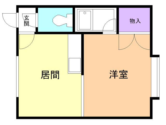 苫小牧市北光町のアパートの間取り