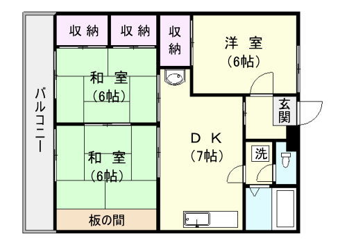 鹿児島市西陵のマンションの間取り