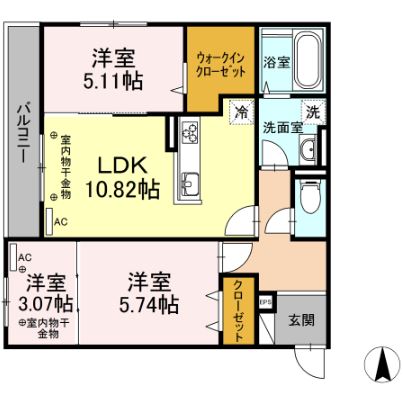 モンテベール南風の間取り