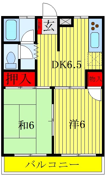 【川口市幸町のマンションの間取り】