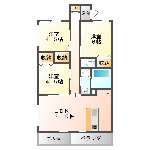 大丸西原マンションの間取り