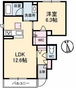 モデスティ木太の間取り