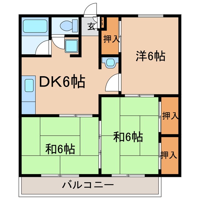 【メゾンドール田中の間取り】