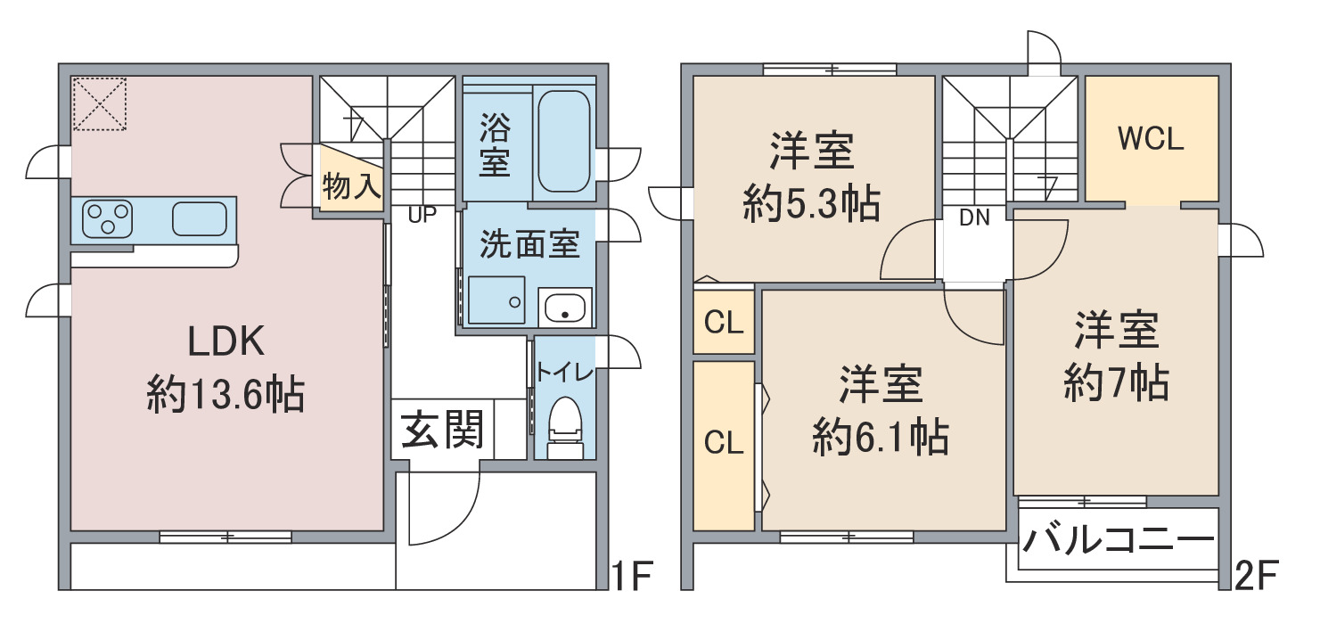 クーボ牛立の間取り