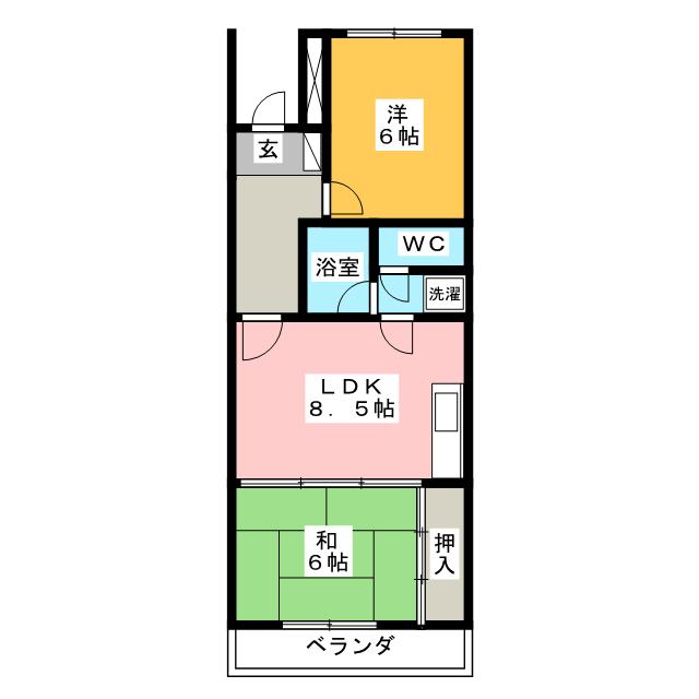 ロイヤルヒルズ上杉の間取り