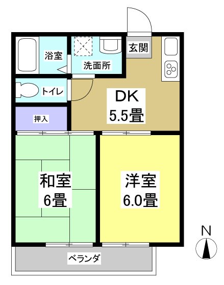 コスモハイツ松本の間取り