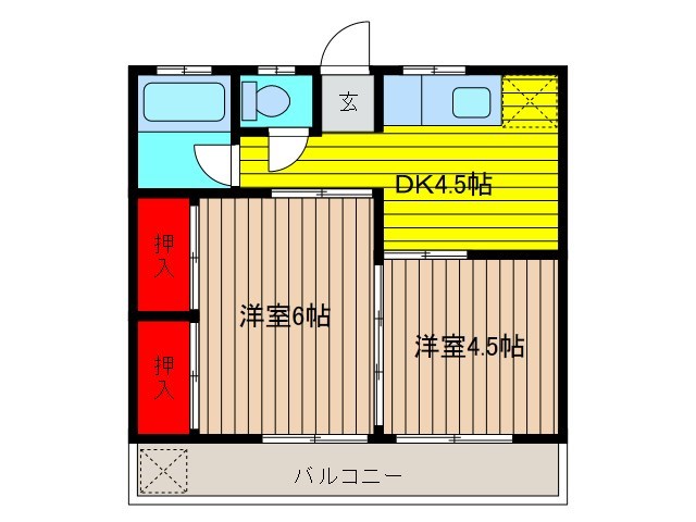 石川コーポの間取り