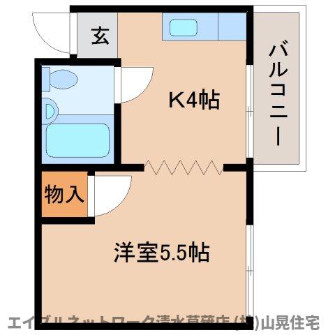 静岡市清水区草薙のアパートの間取り