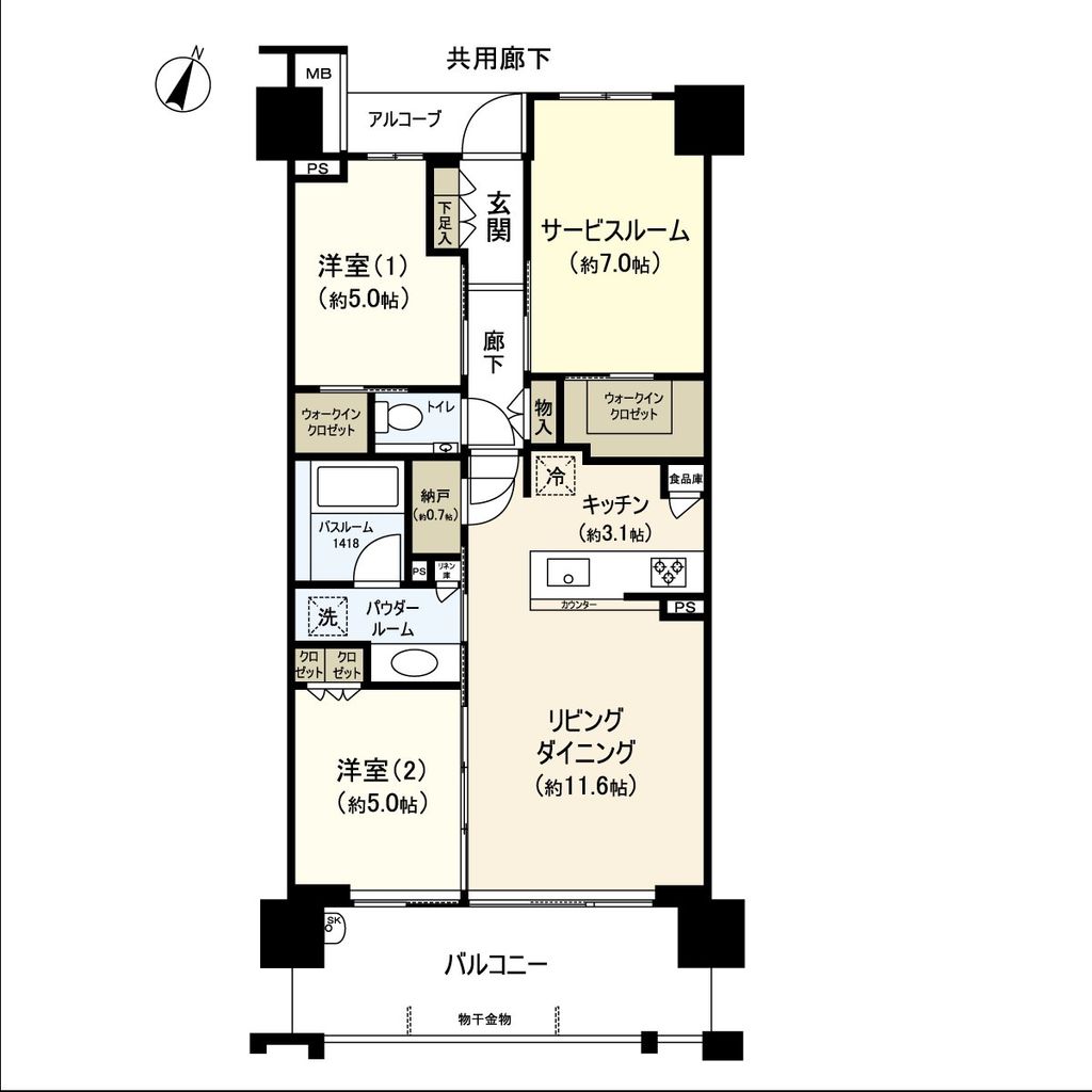 シティタワー青葉通一番町の間取り