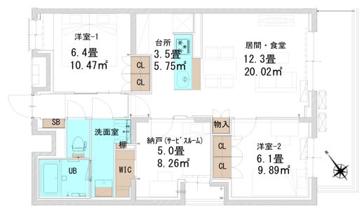 【コートデルトゥール昭島の間取り】