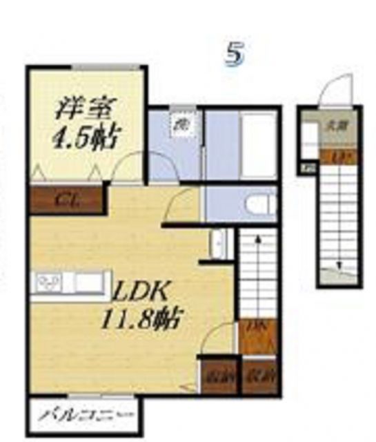 浜松市浜名区新都田のアパートの間取り