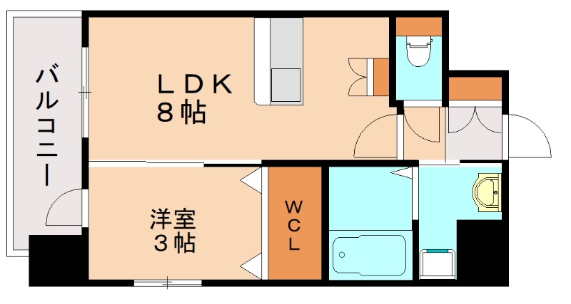 北九州市八幡西区穴生のマンションの間取り