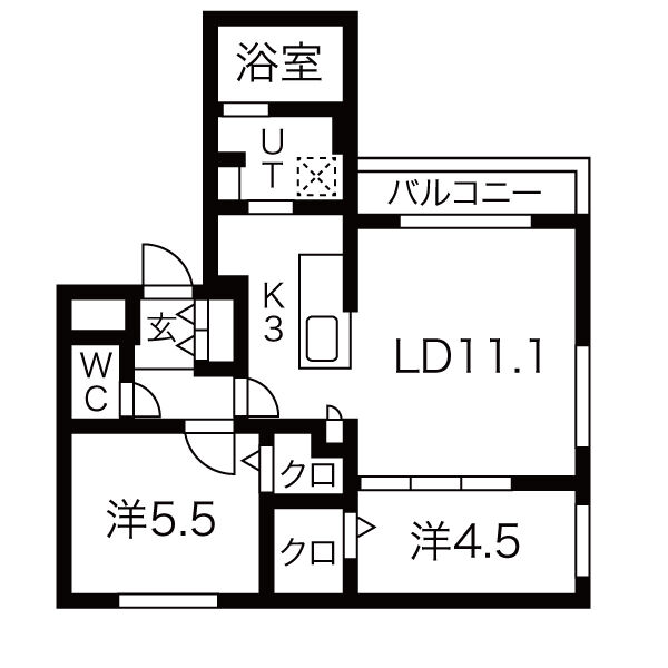 Angelic village北23条(エンジェリック ヴィレッジ北2の間取り