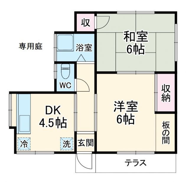 流山市平和台のアパートの間取り