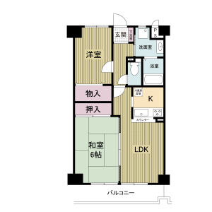 堺市堺区向陵中町のマンションの間取り