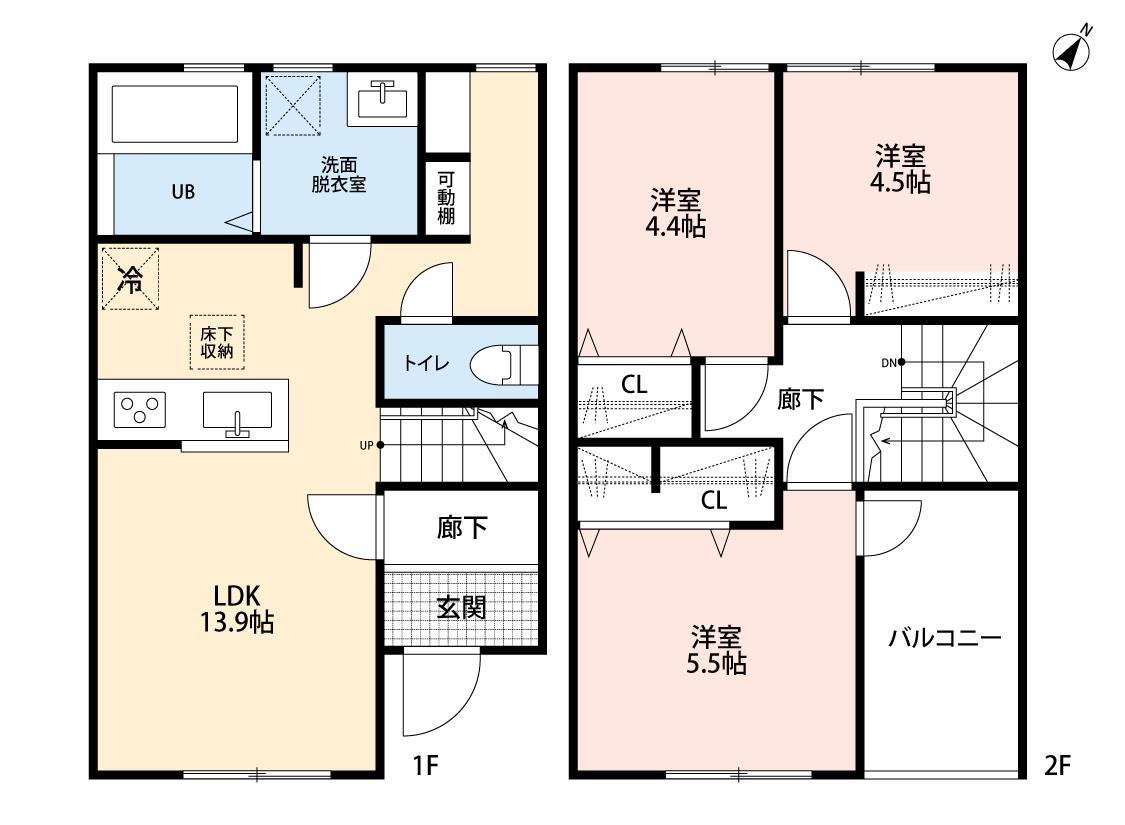 リーブルファイン蓮田緑町の間取り