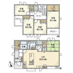 新西方7丁目戸建の間取り