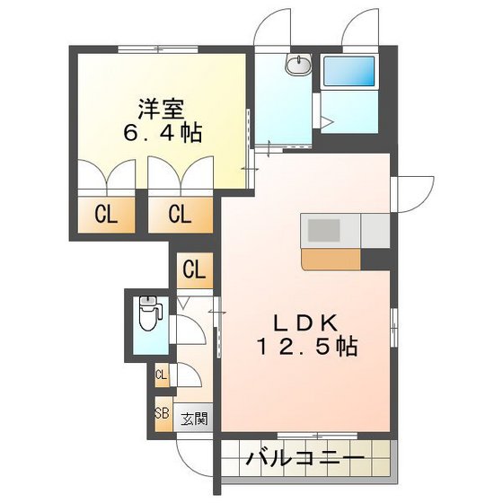 シャンテソラーレＡの間取り