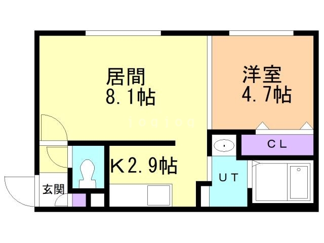 恵庭市黄金中央のマンションの間取り