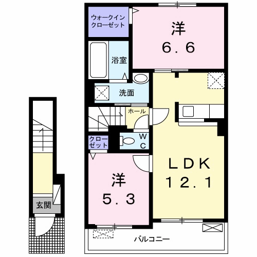 シエロ・ガーデン国府　Bの間取り