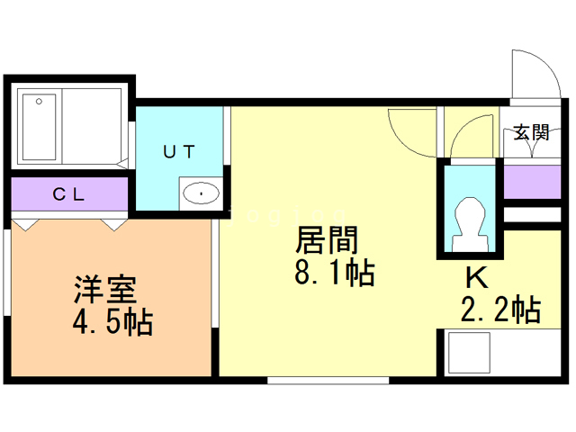 アプリーラ中央町Ａの間取り